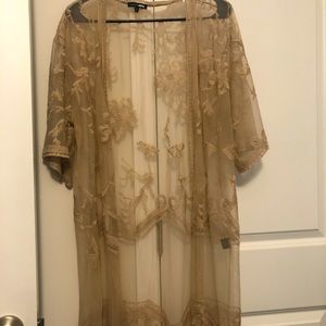 Tan Lace Kimono